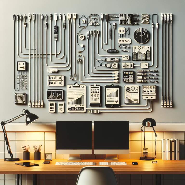 Organize Cables in Minimalist Office