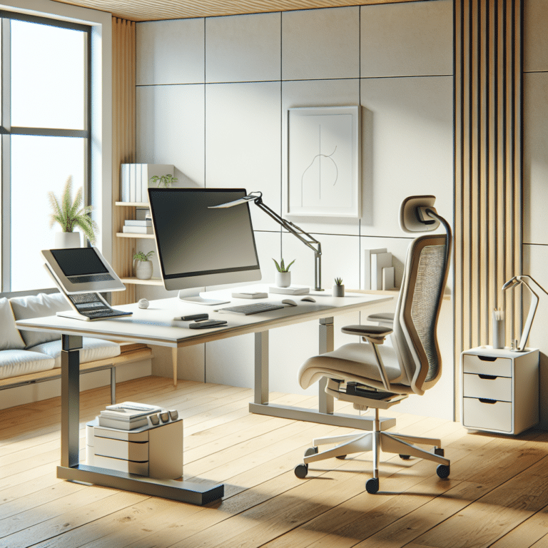 Ergonomic Minimalist Office Setup