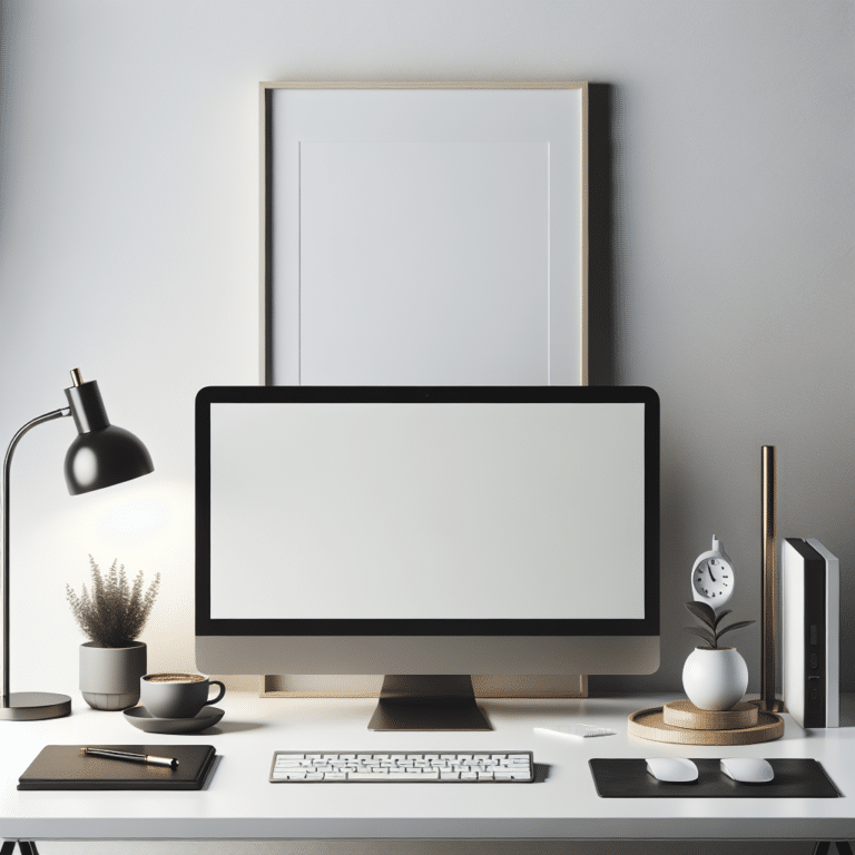 Small Minimalist Desk Layout